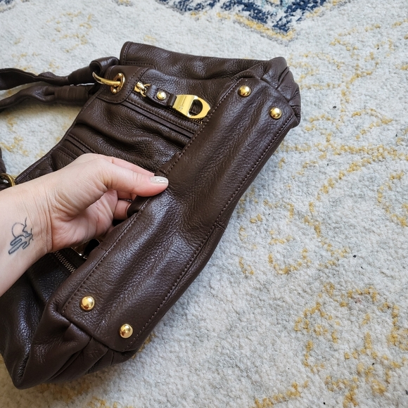 b. Makowsky leather shoulder bag brown - Picture 9 of 9